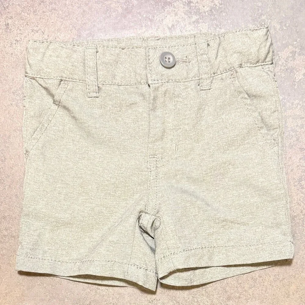 Ben Sherman Plaid Shirt Cat & Jack Shorts Set 12M Blue Summer Outfit